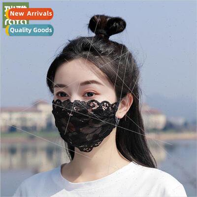 Womens spring and summer lace flowers embroidery thin sectio