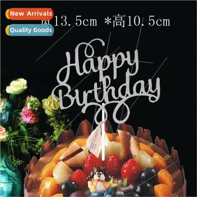 Engraved English Cake Flag Birthday Cake Plate Dessert Table