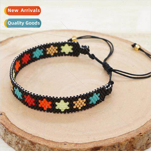 Fashion bohemian  jewelry rice bead bracelet women beaded pu