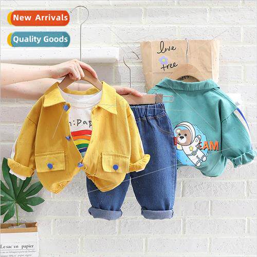Small children Korean  of the 适用eign- suit fall new three-