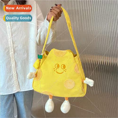Korea cheese cheese shoulder bag 2022 new cartoon cute canva