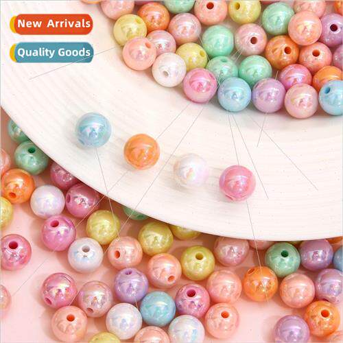 12mm acrylic solid color dazzle color straight hole beads lo
