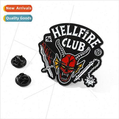 Weird Tales New st Brooch Hellfire Club Mask Metal Badge Acc