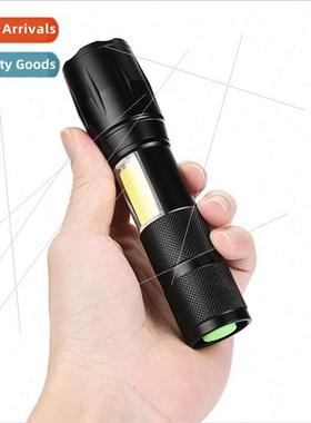 telescopic zoom A100 with side light COB flashlight LED outd