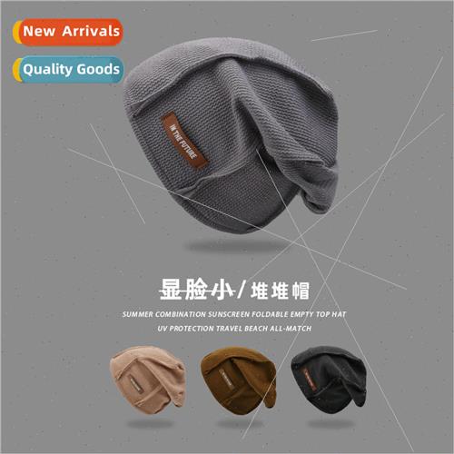 Autumn and winter simple pile pile hat female personality li