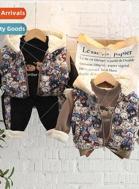 Boys suit girls 1 year old baby padded spring and autumn sma