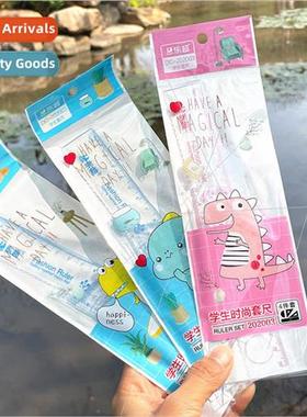 Creative Student Dinosaur Ruler Set 20CM  + 2 pieces of tria