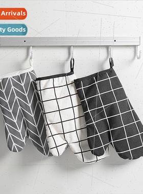 Oven gloves anti-scald thickened heatproof gloves kitchen mi