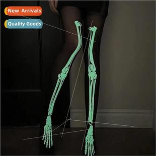bungee the Halloween pantyhose bone white dark Glow