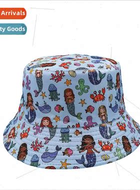 2022 cartoon mermaid printing pattern double-sided fisherman