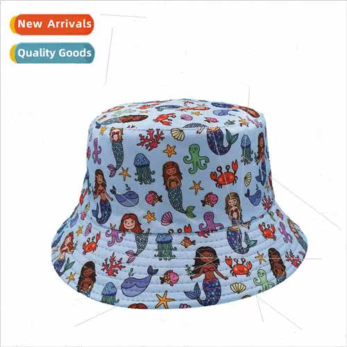 2022 cartoon mermaid printing pattern double-sided fisherman