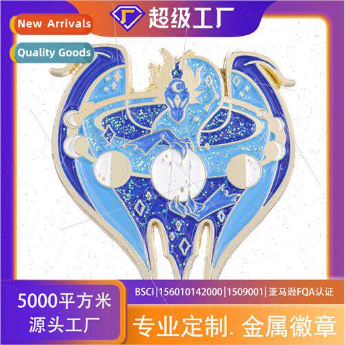 Game  badges personalized versatile blue water dragon seven