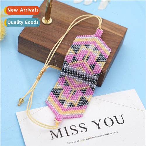 New fashion light luxury bohemian ethnic  rice bead weaving