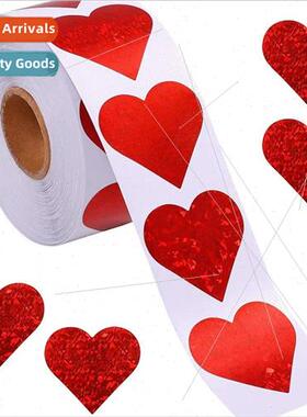 500pcs/roll 1-1.5 inches love Valentines Day stickers sealin