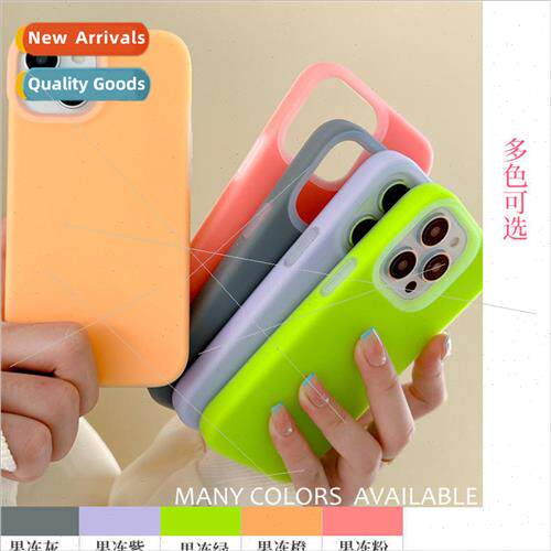 Simple fluorescent liquid silicone 适用 Apple 15/11 phone ca