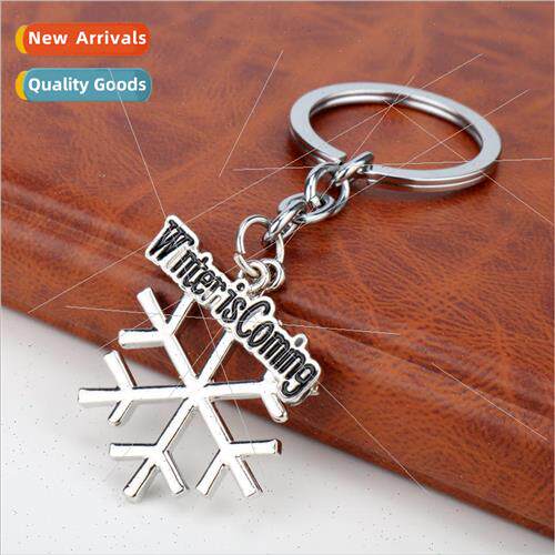 Christmas snowflake keychain alloy bag keychain souvenir gif