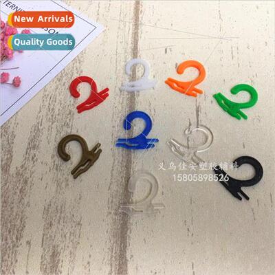 Transparent 2 words plastic hooks hangtags black flat hooks