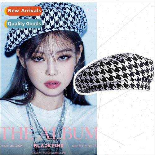 beret thousand birds grid Belle cap casual fall and winter E