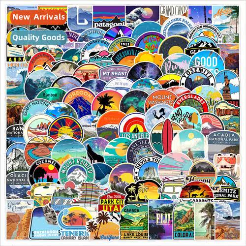 100 outdoor landscape graffiti stickers suitcase car skatebo