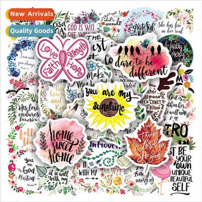 50 small fresh inspirational phrases doodle stickers bicycle