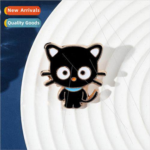 Cartoon cute cat metal badge black cat small animal series b