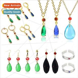 Moving necklace around earrings Anime drop Castle Hals Hall