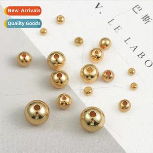 electroplating loose 18K beads round gold Copper