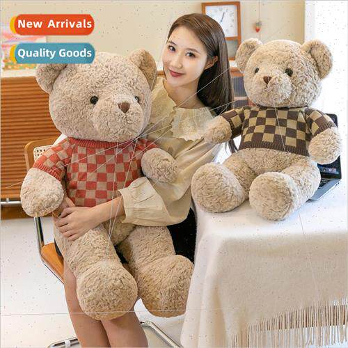 New plush toys vintage sweater bear couple teddy bear grabbe