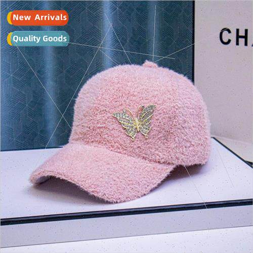 Rhinestone butterfly new hat female fall and winter Korean f