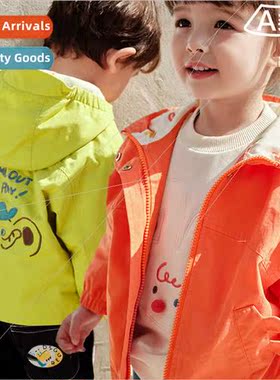 2024 Spring and Autumn new childrens coat boys and girls hoo