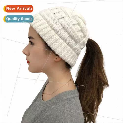 Outdoor woolen cap female fall and winter knitted cap Korean