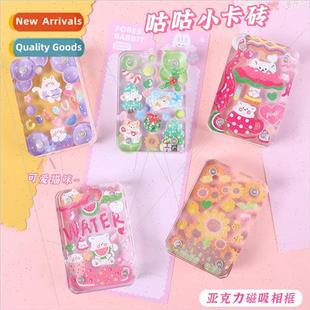 Transparent acrylic magnetic goo card tiles cute goo card st