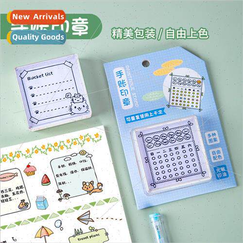 Kids Handbook Stamp Set DIY Travel Date Time Daily Planner S