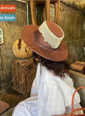 Western cowboy hat fishing vacation outing breathable bowler