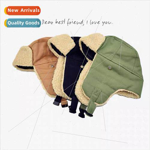 Winter retro thunderbolt hat female Korean ear protection ha