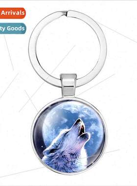 Jewelry Pendant Wolf Totem Star Moon Tree Wolf Howling Time