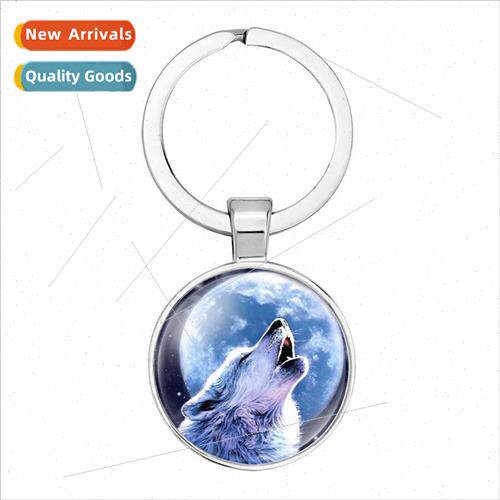 Jewelry Pendant Wolf Totem Star Moon Tree Wolf Howling Time