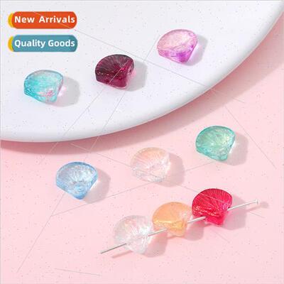 Imitation Czech transparent glass illusion vintage scallop b