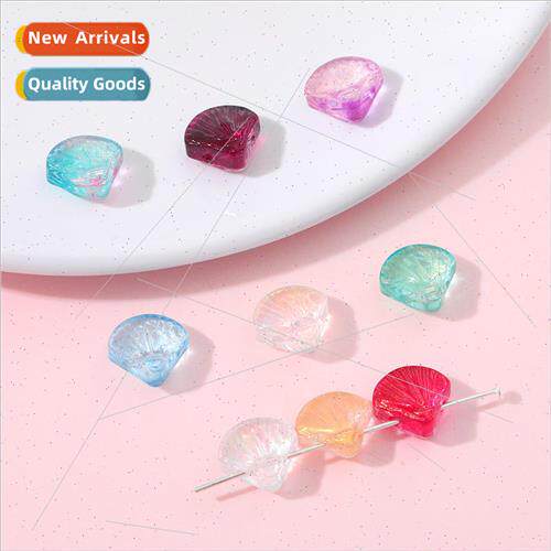 Imitation Czech transparent glass illusion vintage scallop b