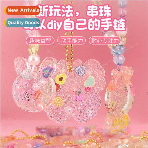 diy crystal drop toys beaded bracelet necklace keychain shak