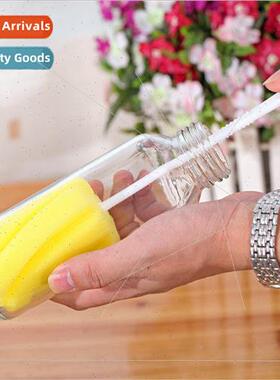 Rotatable Sponge Long Handle Cup BrushWater Wash Brush HeadT