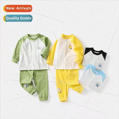 Infant fall coat and pants set bottoming baby underwear card