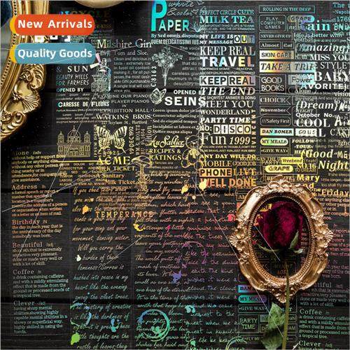 PET three-dimensional hot stamping flat stickers Text Notes