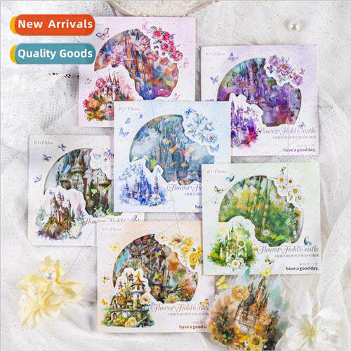 Castle flower domain series PET stickers shell light goo car
