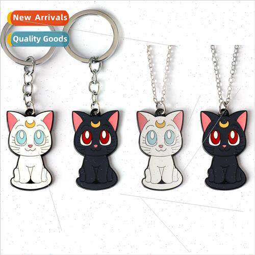 American Girl Soldier keychain na Artemis cat necklace carto