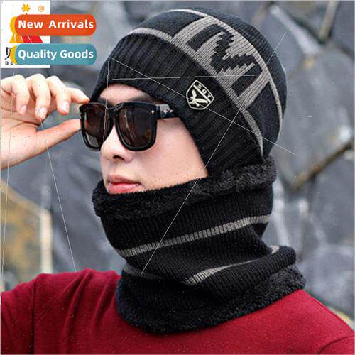 Hat scarf all-in-one men and women universal knitted cap pad