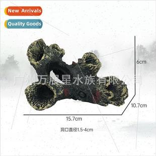 Fish Aquarium Decorative Resin Hiding Wood Ornament Sunken