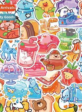 50 cartoon animals colorful music waterproof stickers luggag