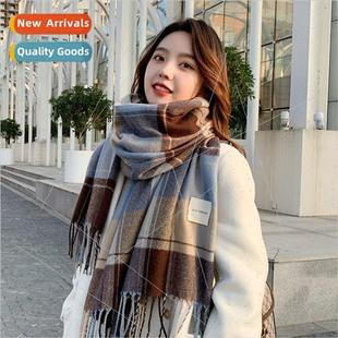 fall plaid classic the Korean winter and female Scarf