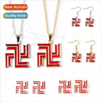 Anime  Tokyo Avengers earrings necklace Swastika logo earrin